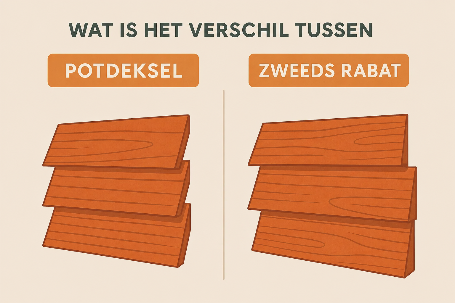 Wat is het verschil tussen potdeksel en Zweeds Rabat? 