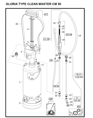 Gloria Drukspuit Clean Master CM50 Gloria Drukspuit Clean Master CM50
