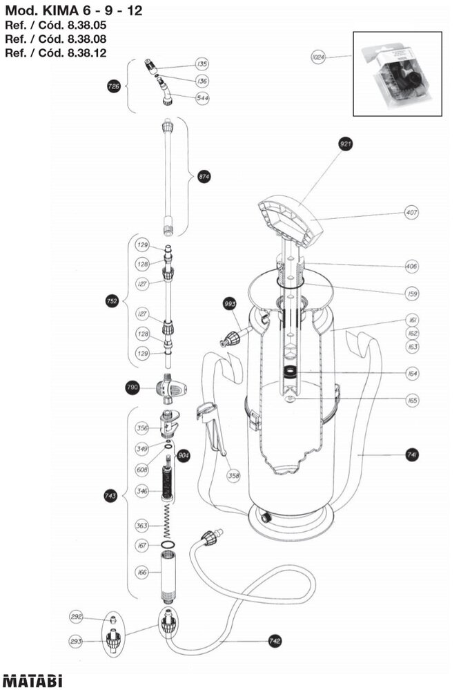 Matabi Matabi complete pompkamer Matabi Matabi complete pompkamer