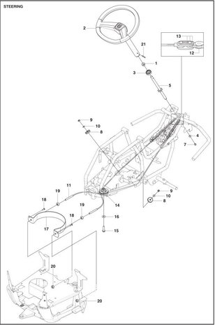 Husqvarna Onderdelen Besturing Zitmaaier R112C