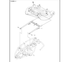 Husqvarna Onderdelen Chassis achterkant Zitmaaier R112C 2021- Husqvarna Onderdelen Chassis achterkant Zitmaaier R112C 2021-
