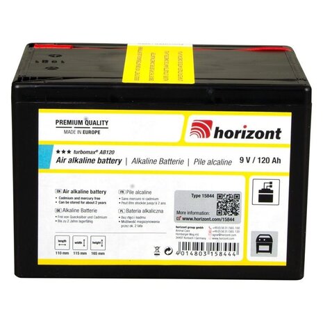 Horizont Batterij 9V TURBOMAX AB120 Horizont Batterij 9V TURBOMAX AB120