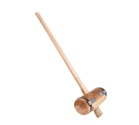 Talentools Friese ronde houten tuinhamer (sleg), met steel van 90cm