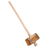Talentools Tuinhamer hout vierkant met steel 90cm Talentools Tuinhamer hout vierkant met steel 90cm