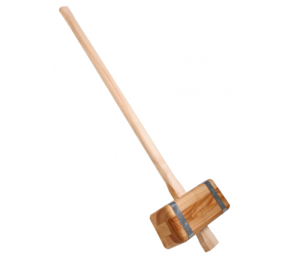 Talentools Tuinhamer hout vierkant met steel 90cm