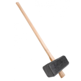 Talentools Tuinhamer vierkant kunststof met 90cm houten steel Talentools Tuinhamer vierkant kunststof met 90cm houten steel