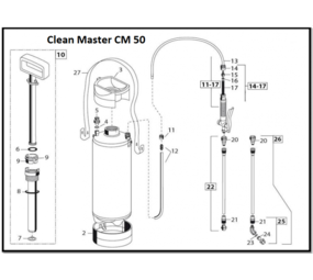 Gloria Alle onderdelen Gloria Clean Master CM 50 Gloria Alle onderdelen Gloria Clean Master CM 50