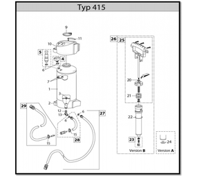 Gloria Alle onderdelen Gloria 415 watertoevoerapparaat Gloria Alle onderdelen Gloria 415 watertoevoerapparaat