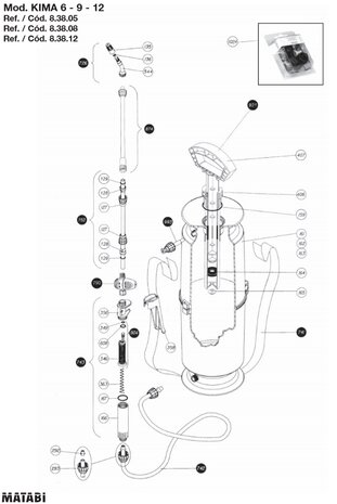 Matabi Alle onderdelen Matabi Kima 9