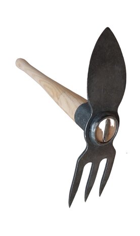 De Wit De Wit hartvormige dubbele hak met 50cm steel