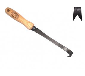 De Wit De Wit Bio Cultivator 1 tands met essen houten handvat 140mm