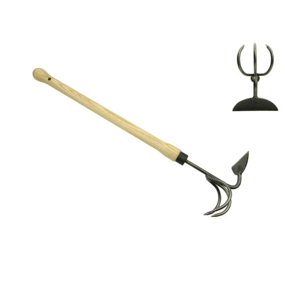 De Wit De wit Combi Cultivator met hak  met knopsteel van 48cm