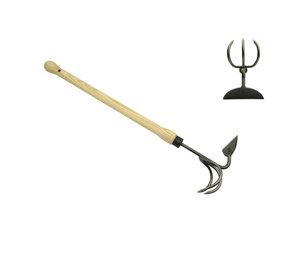 De Wit De wit Combi Cultivator met hak  met knopsteel van 48cm De Wit De wit Combi Cultivator met hak  met knopsteel van 48cm