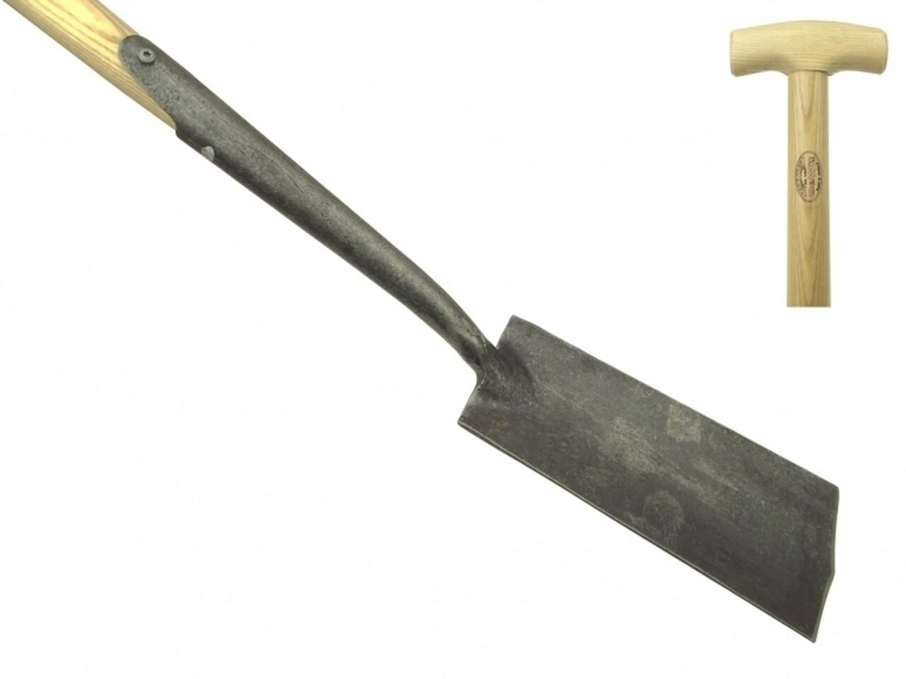 De Wit De Wit zwanehals kabelboor met essen houten steel 750 mm De Wit De Wit zwanehals kabelboor met essen houten steel 750 mm