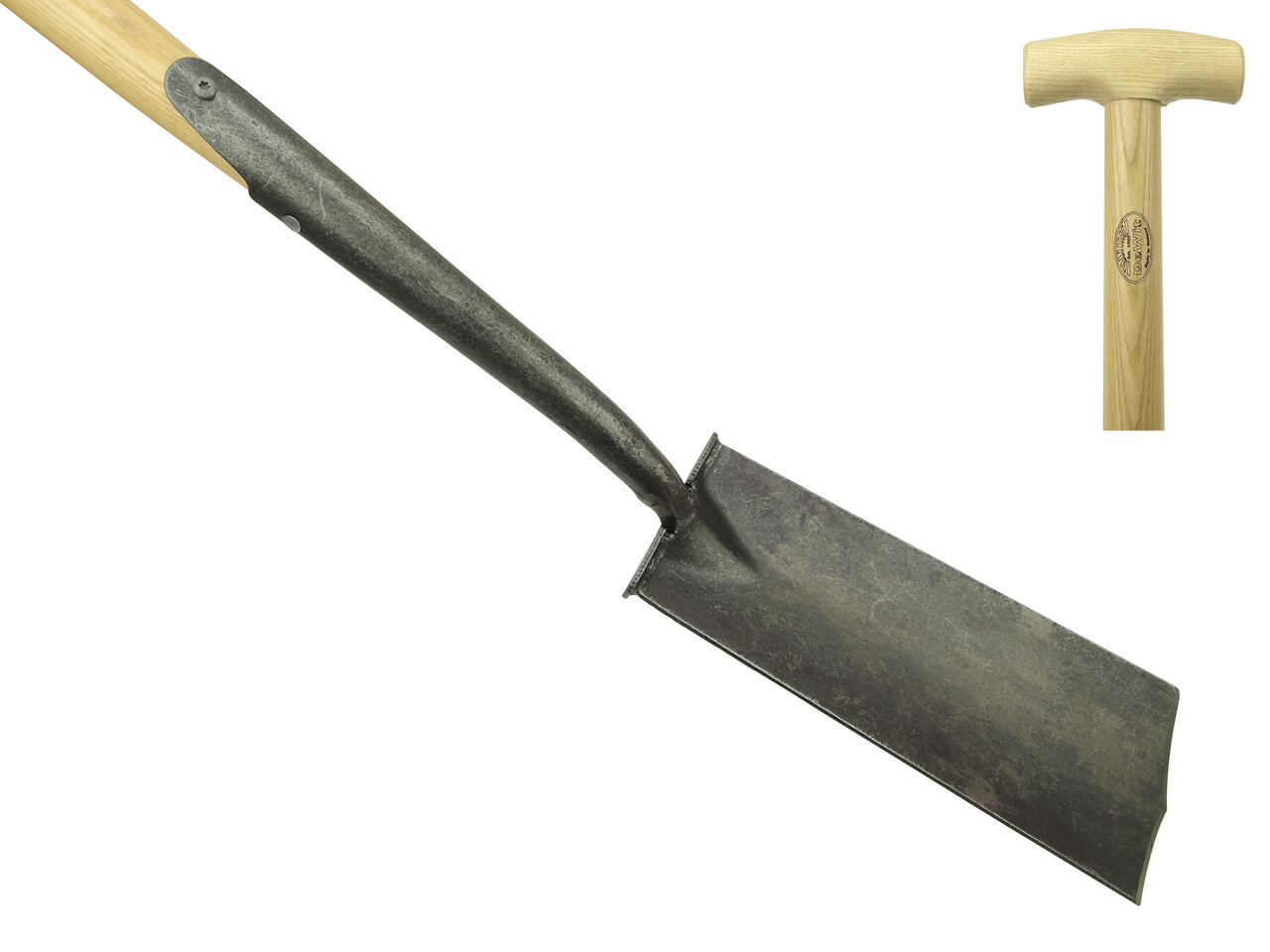 De Wit De Wit zwanehals kabelboor met essen houten steel 750 mm De Wit De Wit zwanehals kabelboor met essen houten steel 750 mm