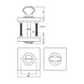 Intersteel Set loopslot / toiletslot wit met deurkruk Hera op rozet 55x55mm PVD messingkleur Intersteel Set loopslot / toiletslot wit met deurkruk Hera op rozet 55x55mm PVD messingkleur
