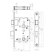 Intersteel Set loopslot / toiletslot wit met deurkruk Baustil op rozet 55x55mm PVD messingkleur Intersteel Set loopslot / toiletslot wit met deurkruk Baustil op rozet 55x55mm PVD messingkleur