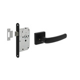 Intersteel Set loopslot / toiletslot zwart met deurkruk Denham op rozet 50x50mm zwart Intersteel Set loopslot / toiletslot zwart met deurkruk Denham op rozet 50x50mm zwart