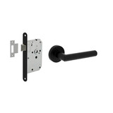 Intersteel Set loopslot / toiletslot zwart met deurkruk Bastian op rozet ø52x10mm zwart Intersteel Set loopslot / toiletslot zwart met deurkruk Bastian op rozet ø52x10mm zwart