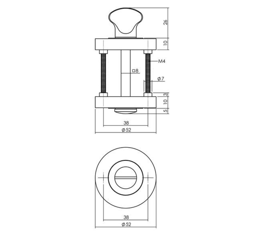 Intersteel Set loopslot / toiletslot zwart met deurkruk Bastian op rozet ø52x10mm zwart Intersteel Set loopslot / toiletslot zwart met deurkruk Bastian op rozet ø52x10mm zwart