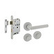 Intersteel Set loopslot / toiletslot wit met deurkruk Bastian op rozet ø52x10mm wit Intersteel Set loopslot / toiletslot wit met deurkruk Bastian op rozet ø52x10mm wit
