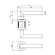 Intersteel Set loopslot / toiletslot wit met deurkruk Bastian op rozet ø52x10mm wit Intersteel Set loopslot / toiletslot wit met deurkruk Bastian op rozet ø52x10mm wit