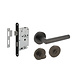 Intersteel Set loopslot / toiletslot zwart met deurkruk Bastian op rozet ø52x10mm antraciet grijs Intersteel Set loopslot / toiletslot zwart met deurkruk Bastian op rozet ø52x10mm antraciet grijs