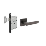 Intersteel Set loopslot / toiletslot zwart met deurkruk Hera op rozet 55x55mm antraciet grijs Intersteel Set loopslot / toiletslot zwart met deurkruk Hera op rozet 55x55mm antraciet grijs