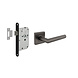 Intersteel Set loopslot / toiletslot zwart met deurkruk Bastian op rozet 55x55mm antraciet grijs Intersteel Set loopslot / toiletslot zwart met deurkruk Bastian op rozet 55x55mm antraciet grijs