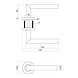 Intersteel Set loopslot / toiletslot rvs met deurkruk Jura op rozet ø53x9mm rvs Intersteel Set loopslot / toiletslot rvs met deurkruk Jura op rozet ø53x9mm rvs