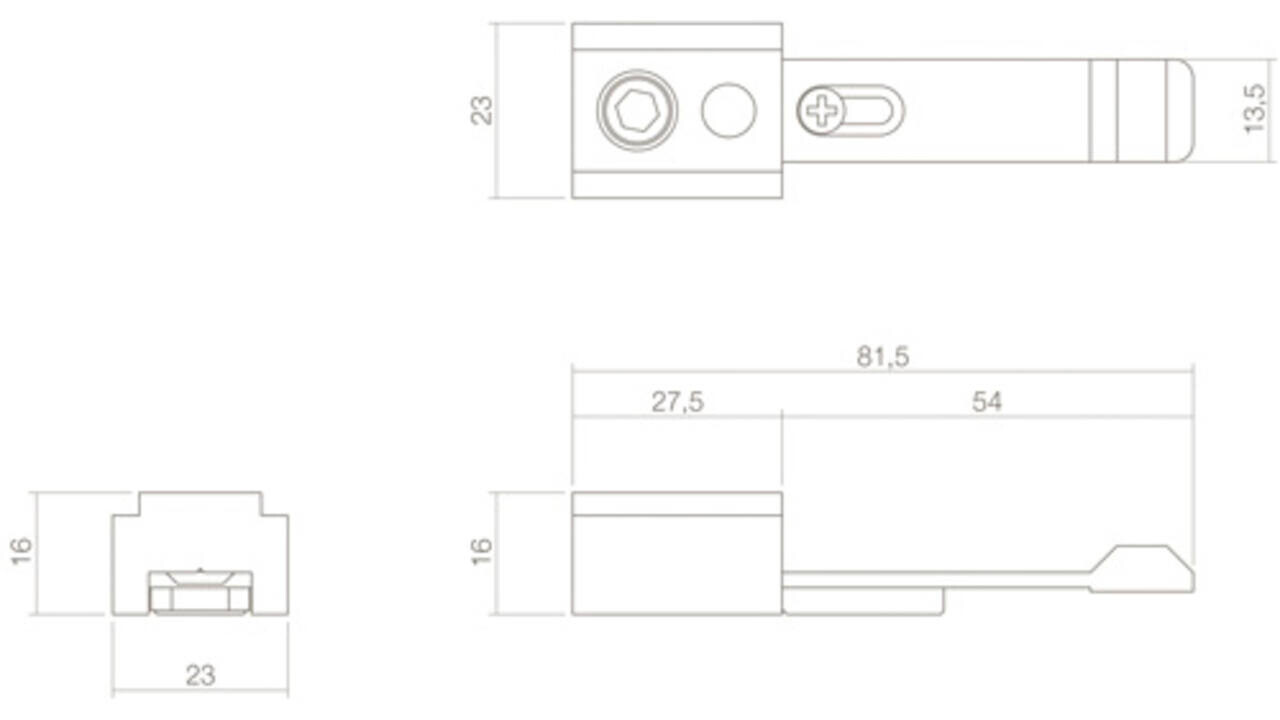 Intersteel Vastzetinrichting 190 tbv glijarm - deurdrangers Intersteel Vastzetinrichting 190 tbv glijarm - deurdrangers