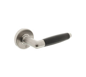 Intersteel Deurkruk Combinatie op rozet verdekt ø53x10mm rvs/zwart