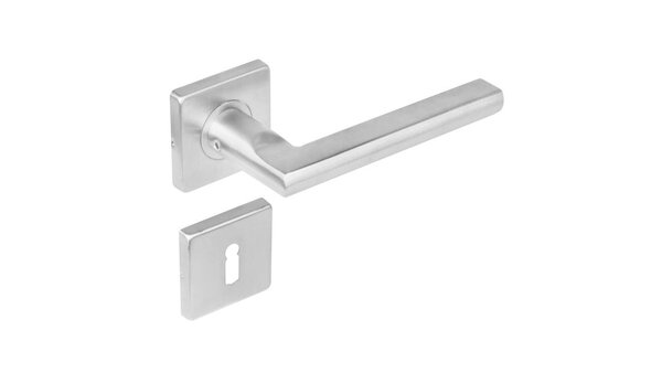 Intersteel Deurkruk Hoek 90°/plat op rozet verdekt 53x53x8mm met nokken rvs Intersteel Deurkruk Hoek 90°/plat op rozet verdekt 53x53x8mm met nokken rvs