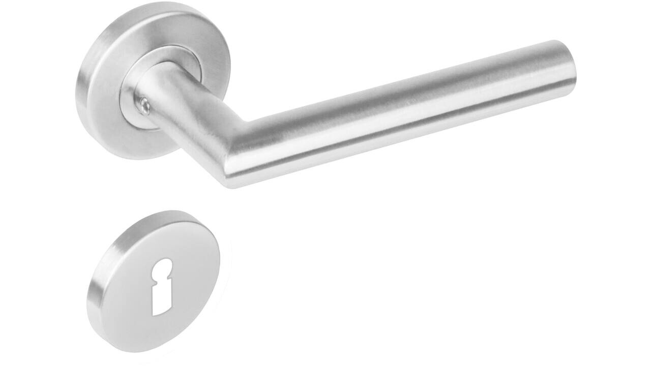 Intersteel Deurkruk Niesen op rozet verdekt ø53x8mm met nokken rvs