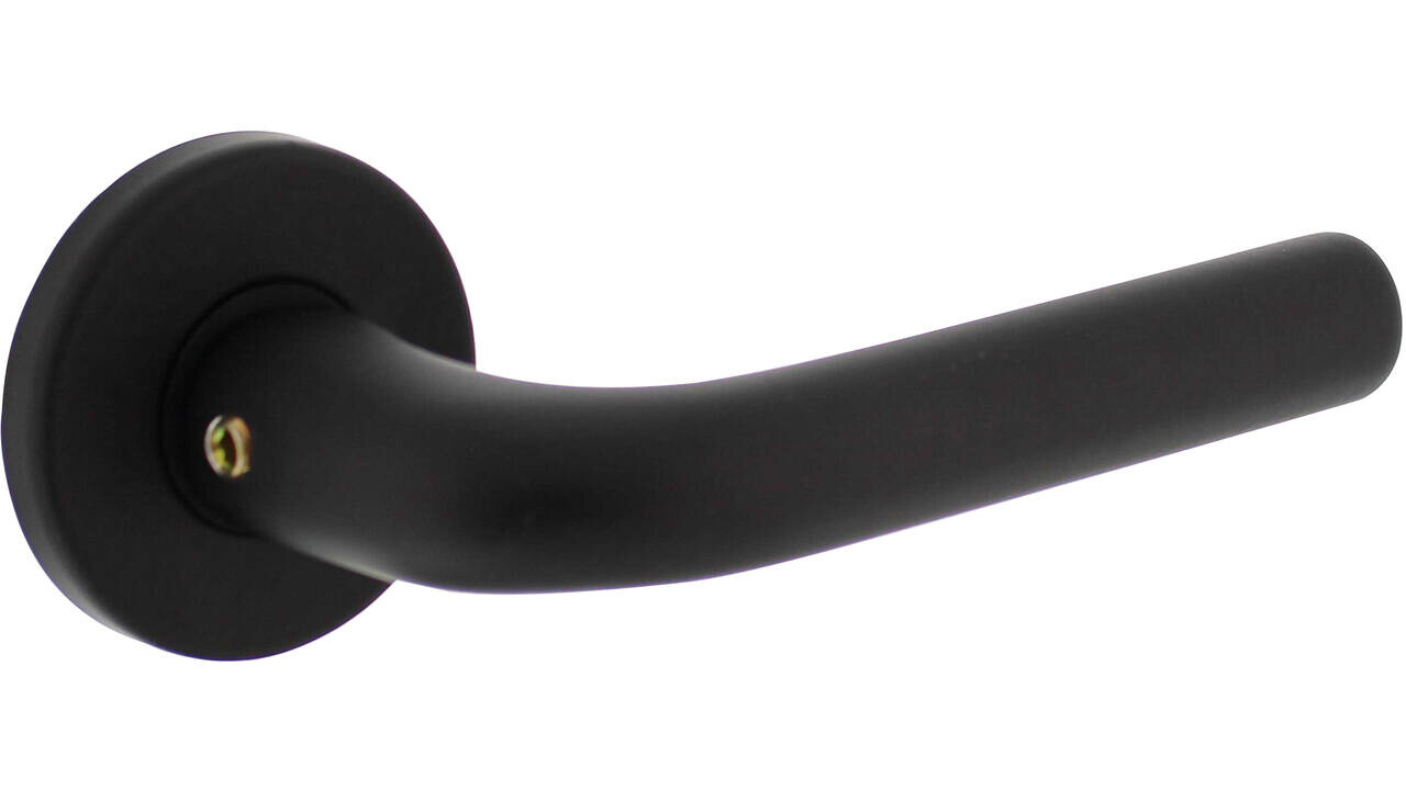 Intersteel Deurkruk Eucla met rozet verdekt ø50x7mm met nokken zwart
