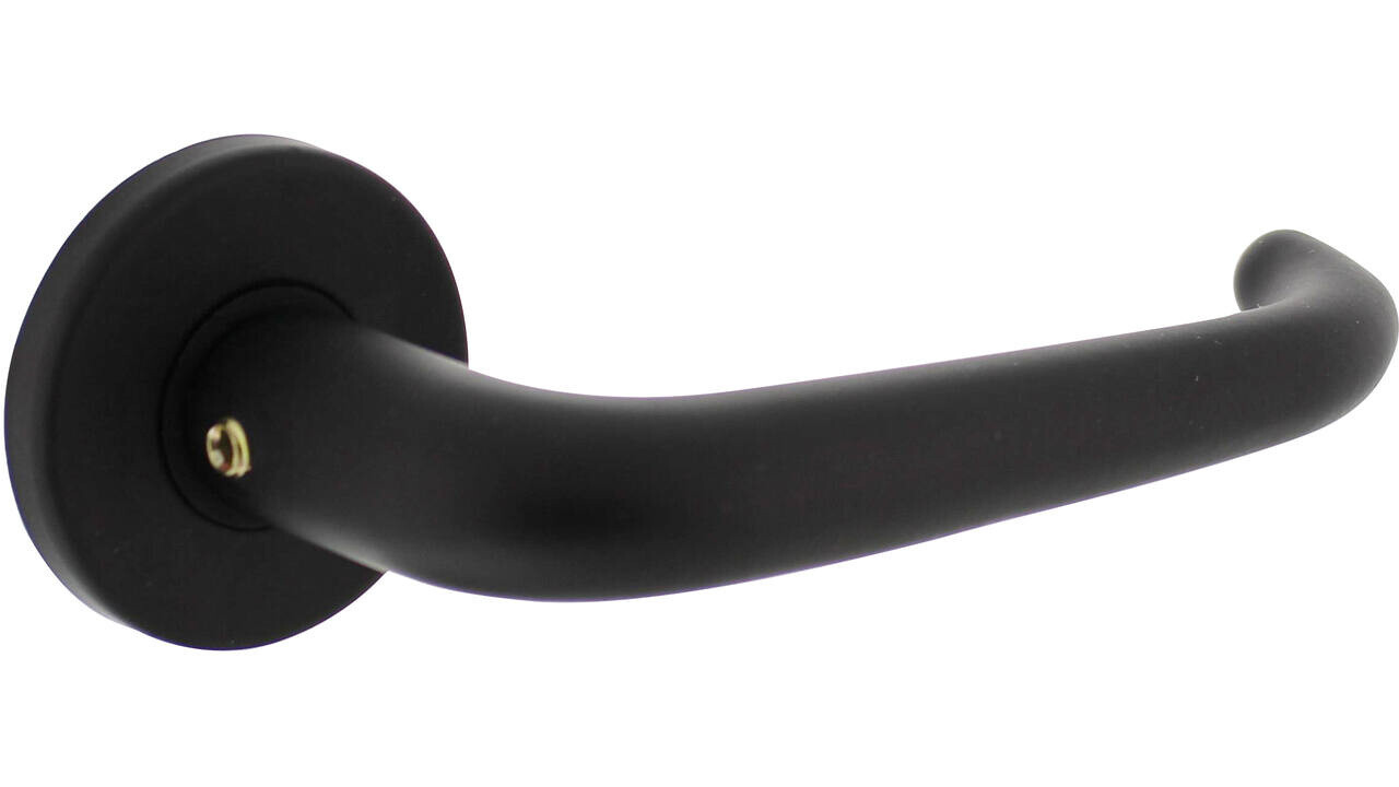 Intersteel Deurkruk Cue met rozet verdekt ø50x7mm met nokken zwart