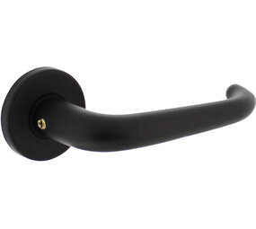 Intersteel Deurkruk Cue met rozet verdekt ø50x7mm met nokken zwart