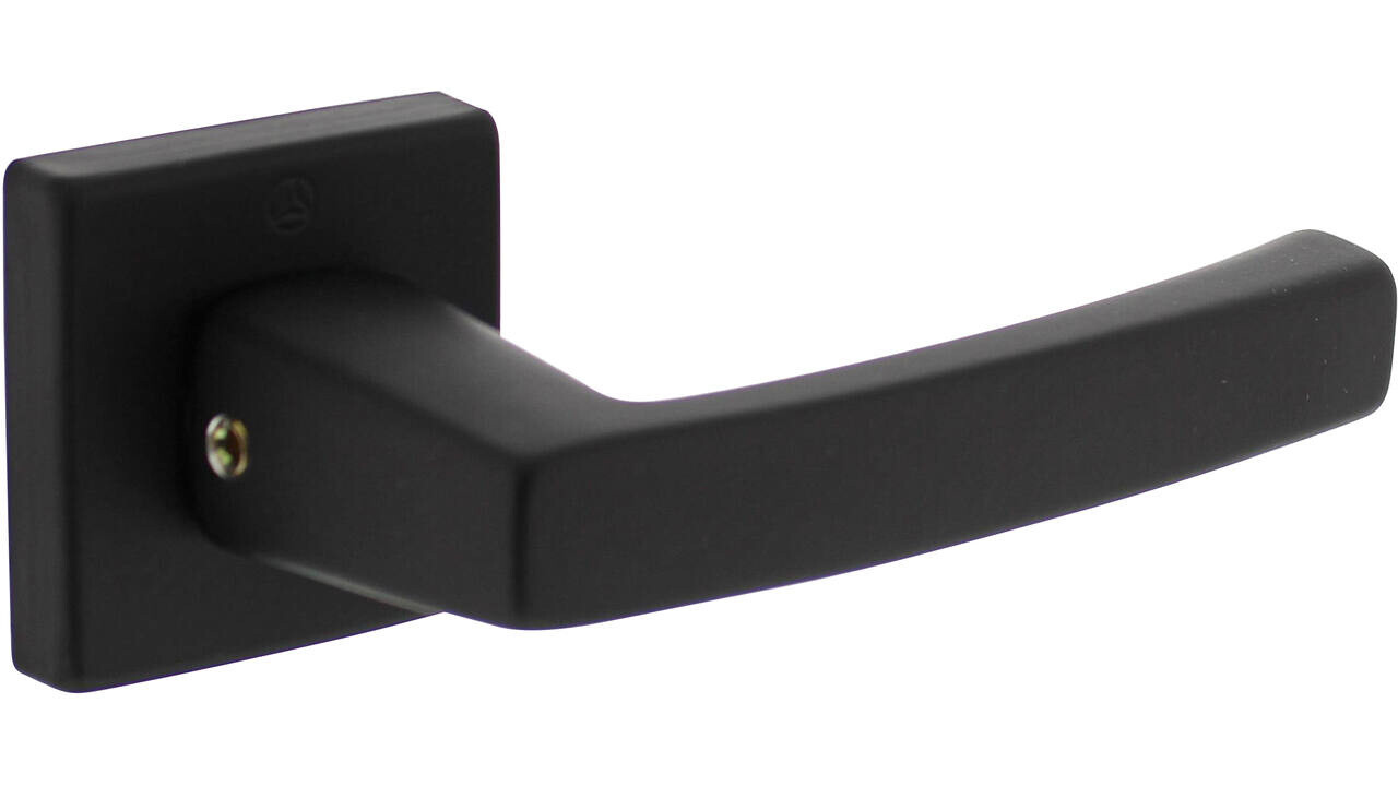 Intersteel Deurkruk Moora met rozet verdekt 50x50x10mm met nokken zwart