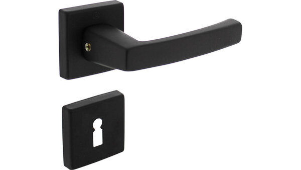 Intersteel Deurkruk Moora met rozet verdekt 50x50x10mm met nokken zwart