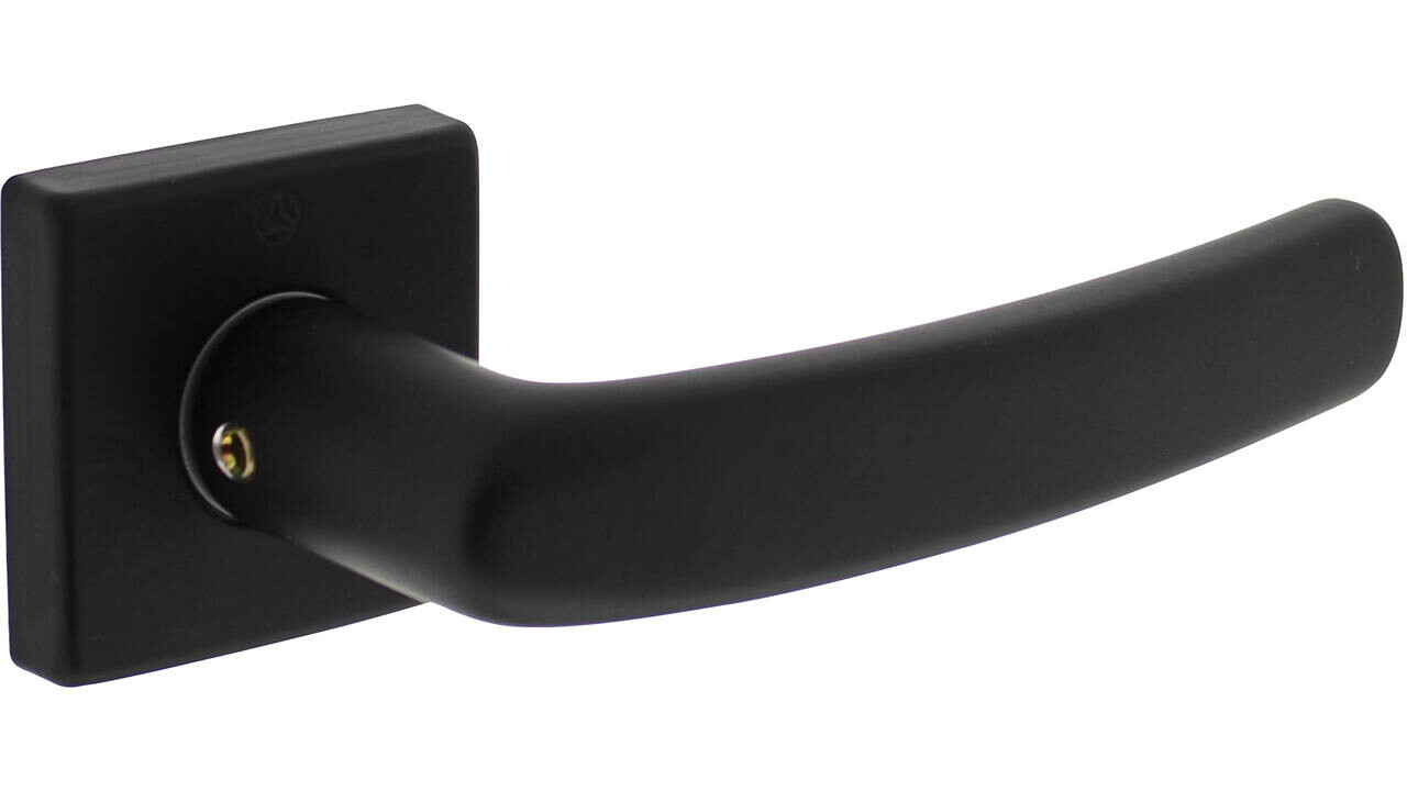 Intersteel Deurkruk Denham met rozet verdekt 50x50x10mm met nokken zwart