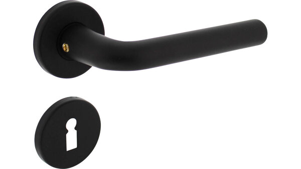 Intersteel Deurkruk Derby met rozet verdekt ø50x7mm met nokken zwart