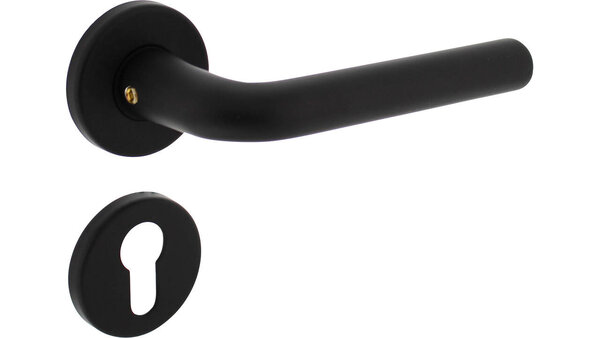 Intersteel Deurkruk Derby met rozet verdekt ø50x7mm met nokken zwart