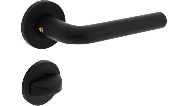 Intersteel Deurkruk Derby met rozet verdekt ø50x7mm met nokken zwart