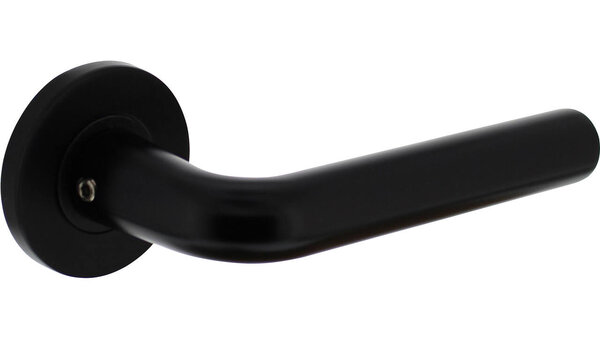 Intersteel Deurkruk Recht op rozet verdekt ø55x8mm met nokken zwart