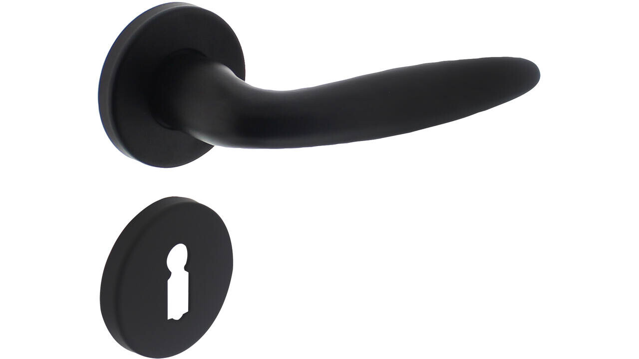 Intersteel Deurkruk Sigaar op rozet verdekt ø49x7mm zwart