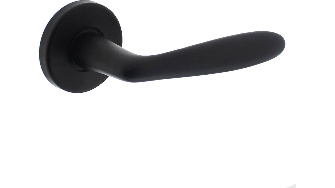 Intersteel Deurkruk Phobos op rozet verdekt ø49x7mm zwart