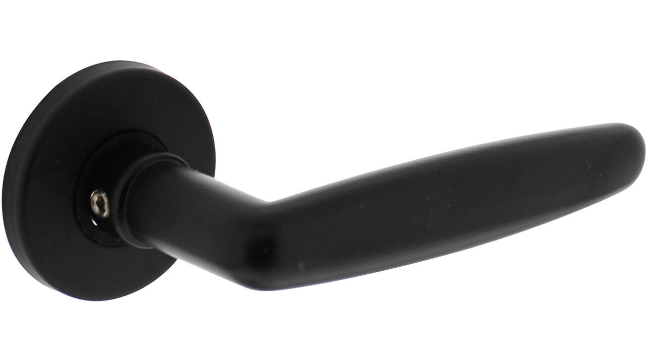 Intersteel Deurkruk Sophie met rozet verdekt ø49x7mm zwart