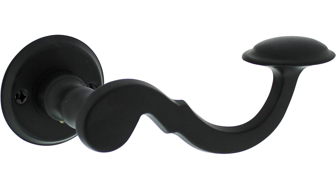 Intersteel Deurkruk Posthoorn met rozet ø50x5mm zwart