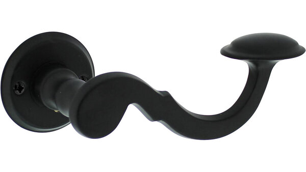 Intersteel Deurkruk Posthoorn met rozet ø50x5mm zwart