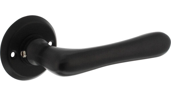 Intersteel Deurkruk Trento met rozet ø50x5mm zwart